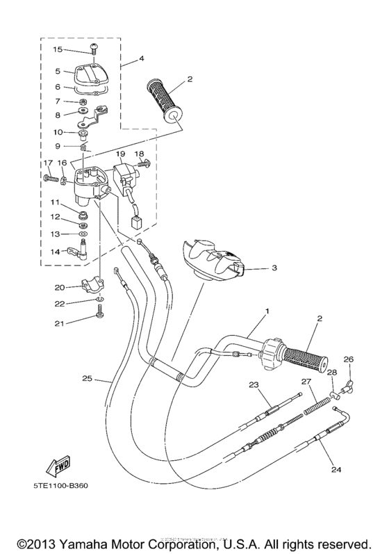 Steering handle & cable