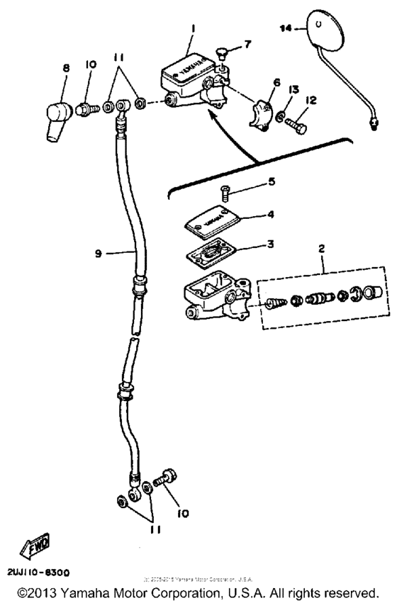 Front master cylinder
