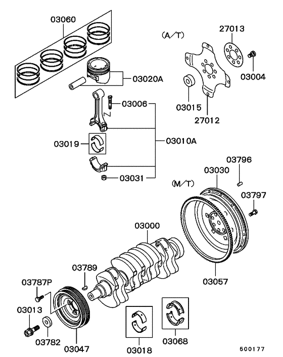 Piston & crankshaft