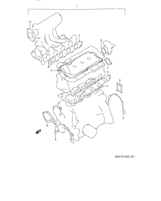 Engine gasket set