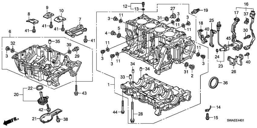 Cylinder block/oil pan
