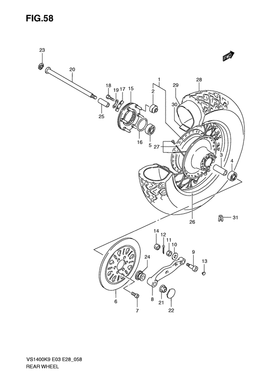 Rear wheel