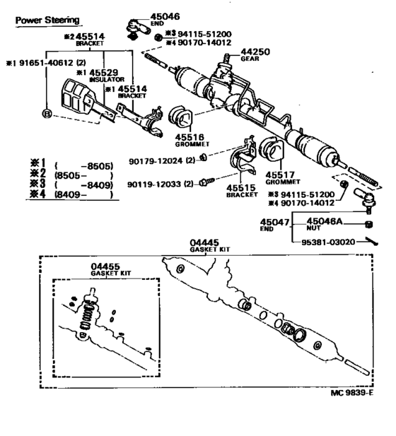 Front Steering Gear & Link