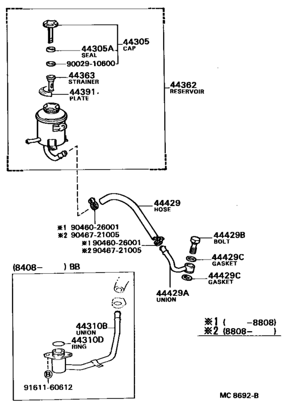 Vane Pump & Reservoir (Power Steering)