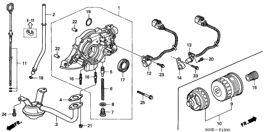 Oil pump/oil strainer