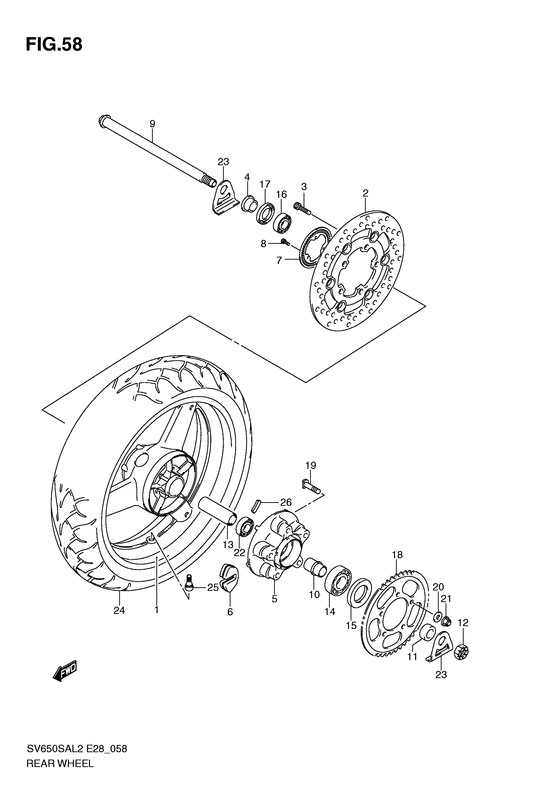 Rear wheel