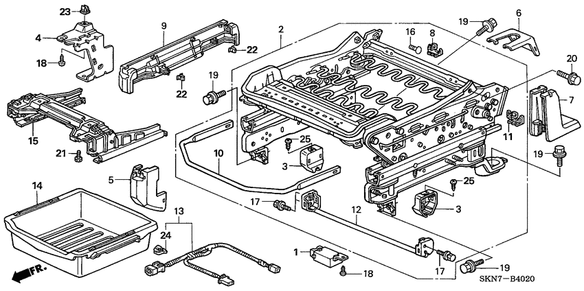 Front seat components