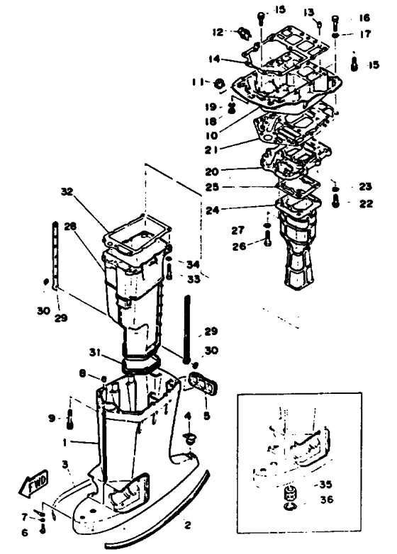 Upper casing