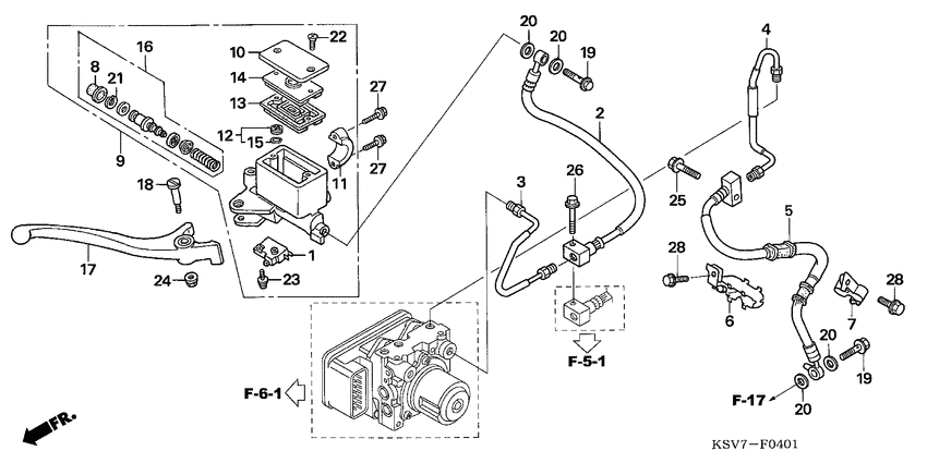 Fr. brake master cylinder