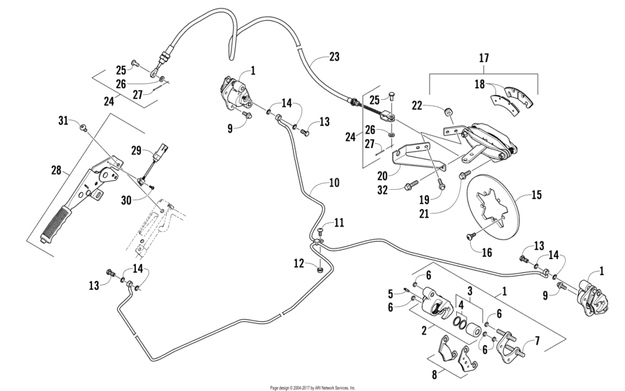 Rear And Parking Brake Assembly