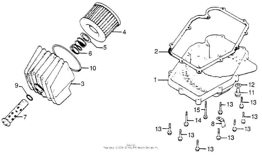 Oil filter + oil pan
