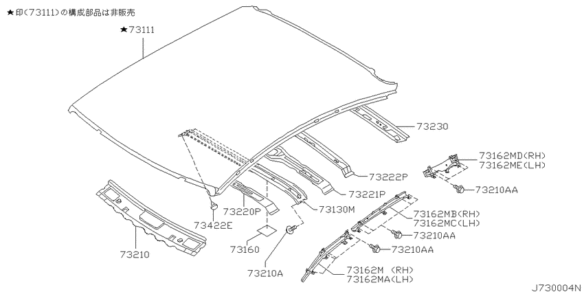 Roof panel & fitting
