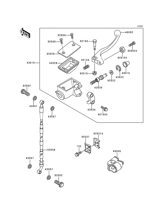 Front master cylinder