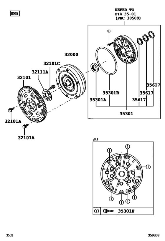 Torque Converter, Front Oil Pump & Chain (Atm)