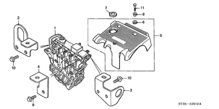 Engine assy./ acoustic cover