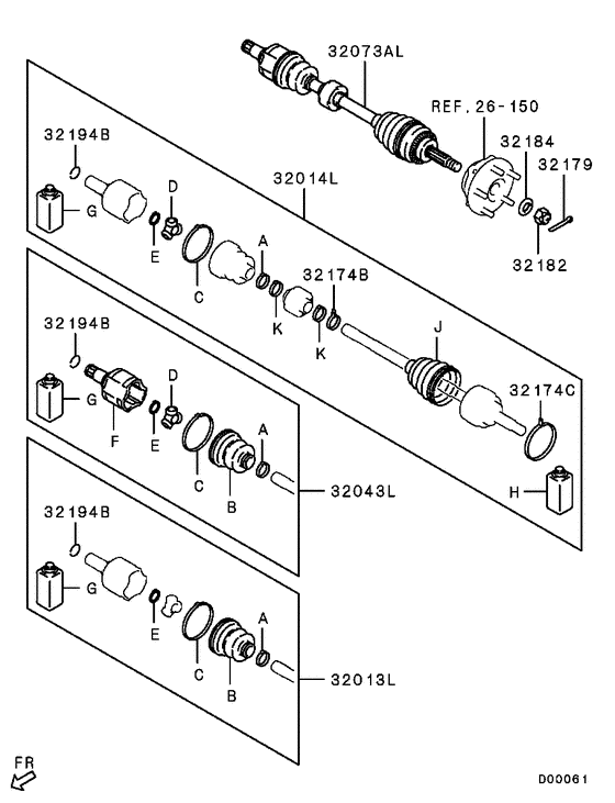 Front axle drive shaft