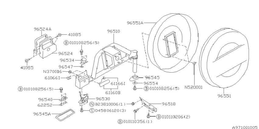 Spare tire bracket
