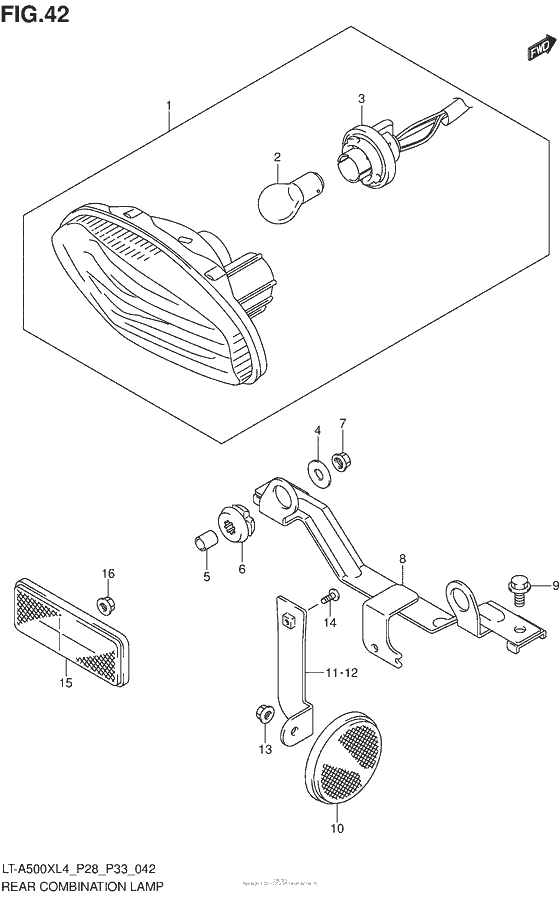 Rear Combination Lamp (Lt-A500Xl4 P28)