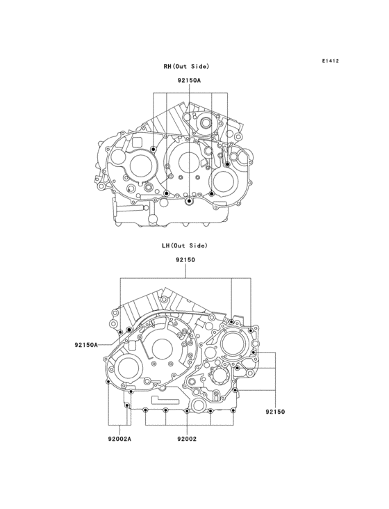 Crankcase bolt pattern