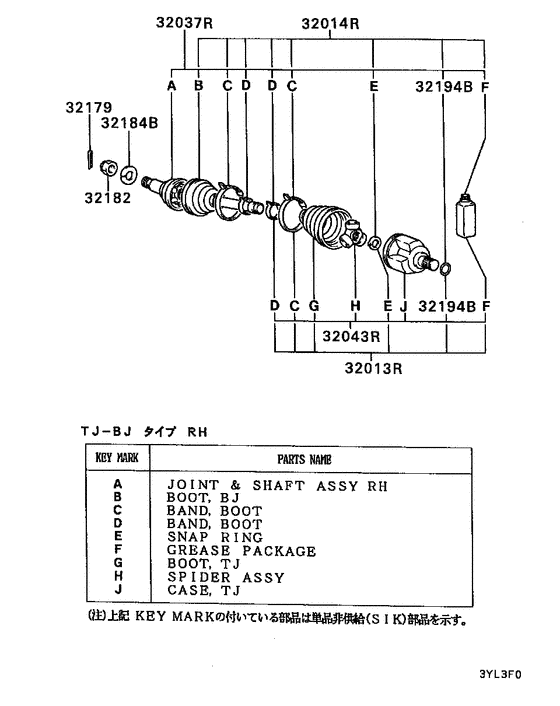Front axle drive shaft
