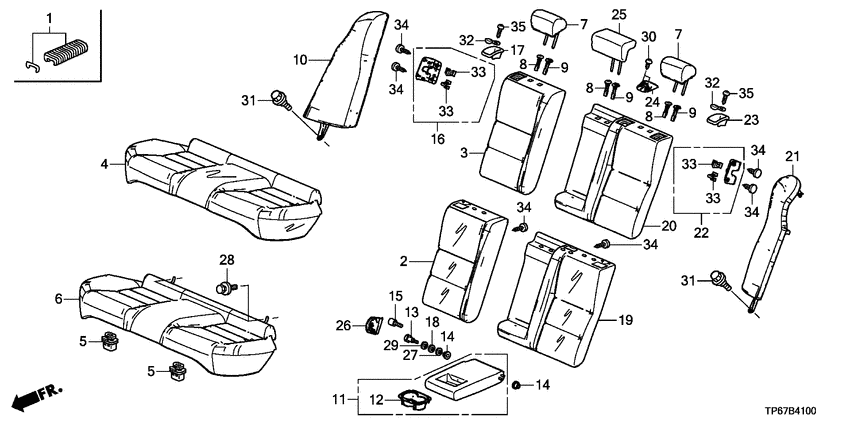 Rear seat