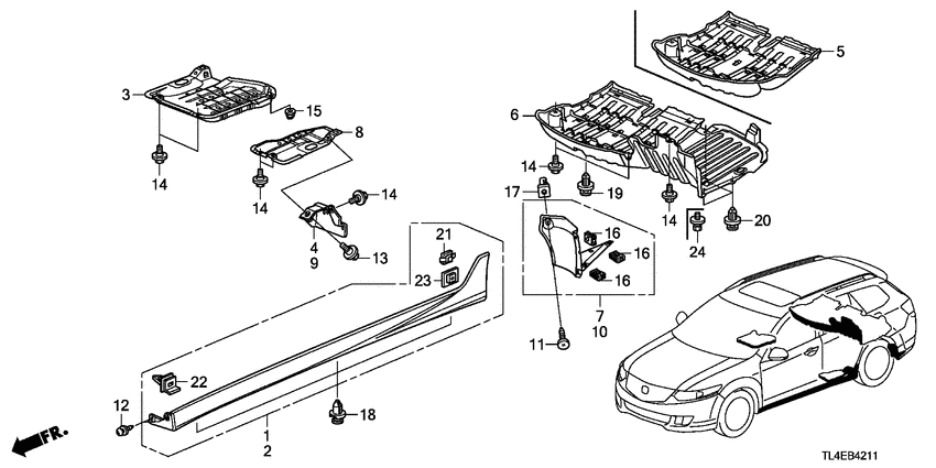Side sill garnish/ under cover