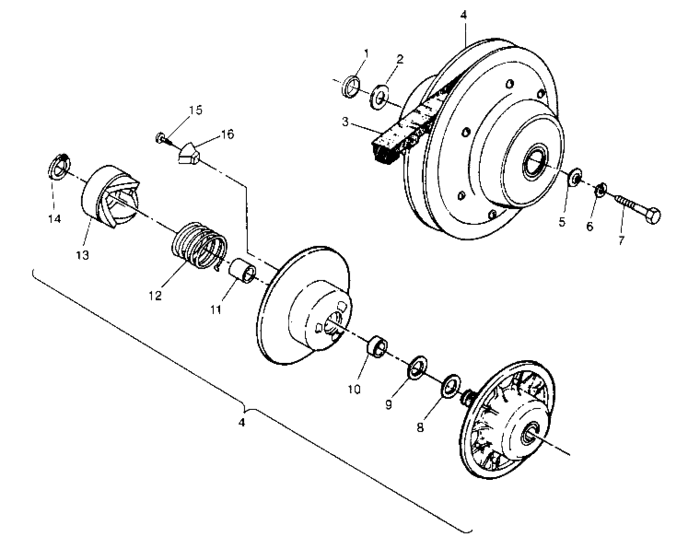 Driven clutch assembly