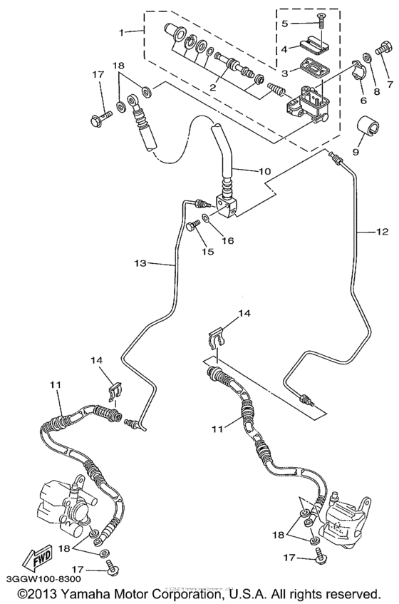 Front master cylinder