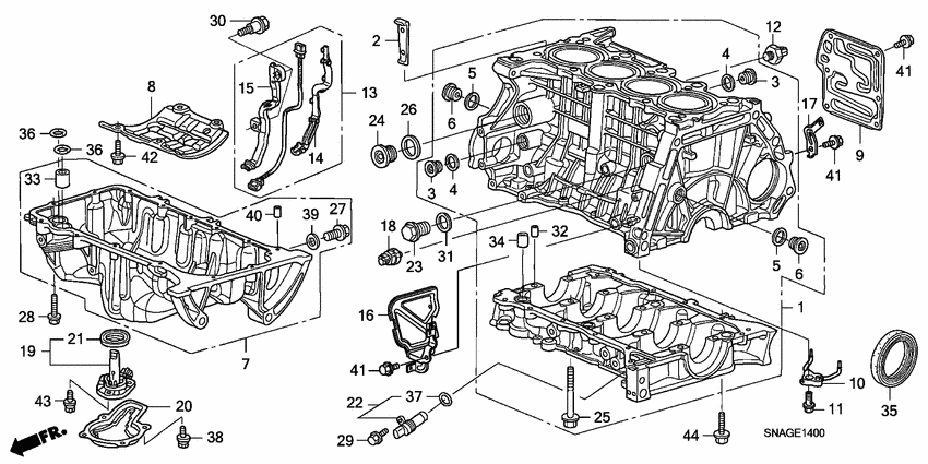 Cylinder block/oil pan