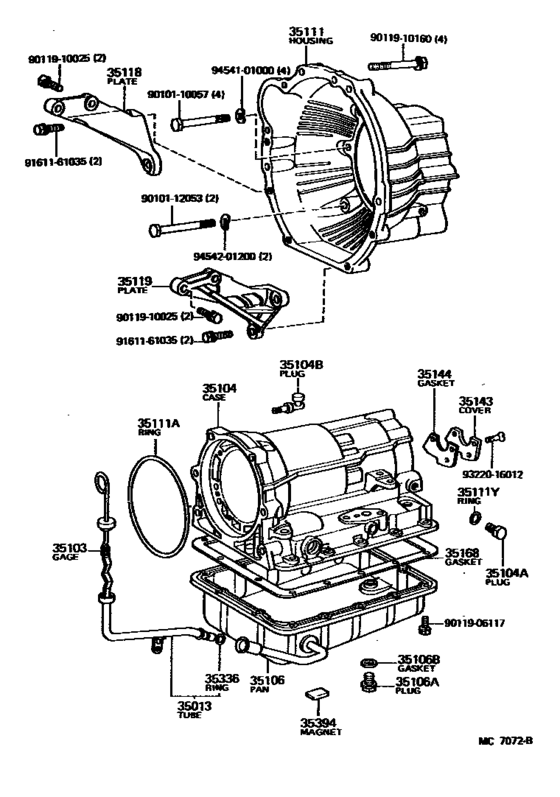 Transmission Case & Oil Pan (Atm)