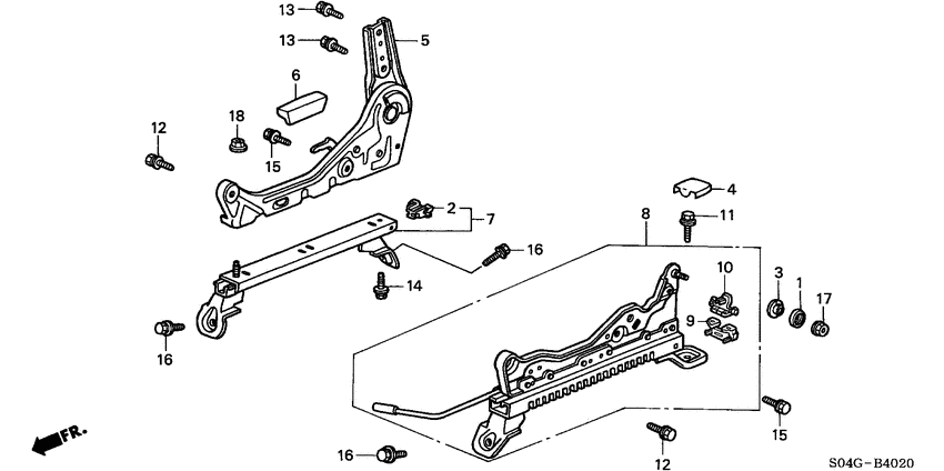 Front seat components