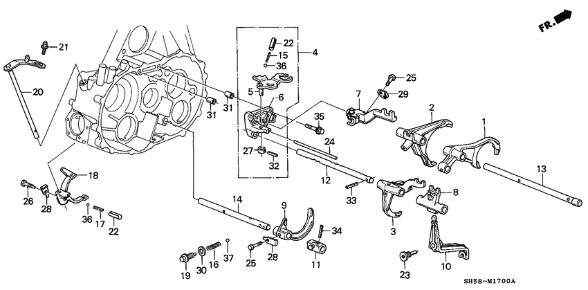 Shift fork/selector fork