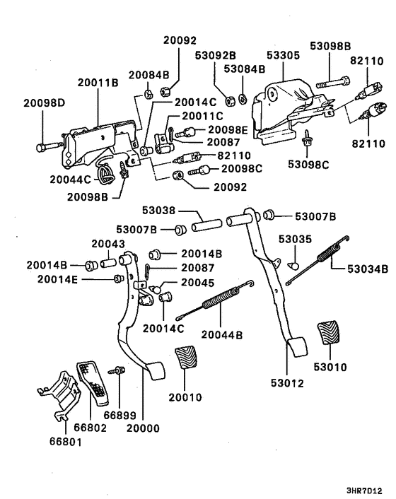 Brake & clutch pedal