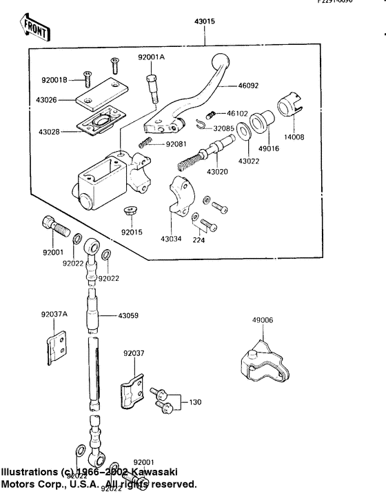 Front master cylinder