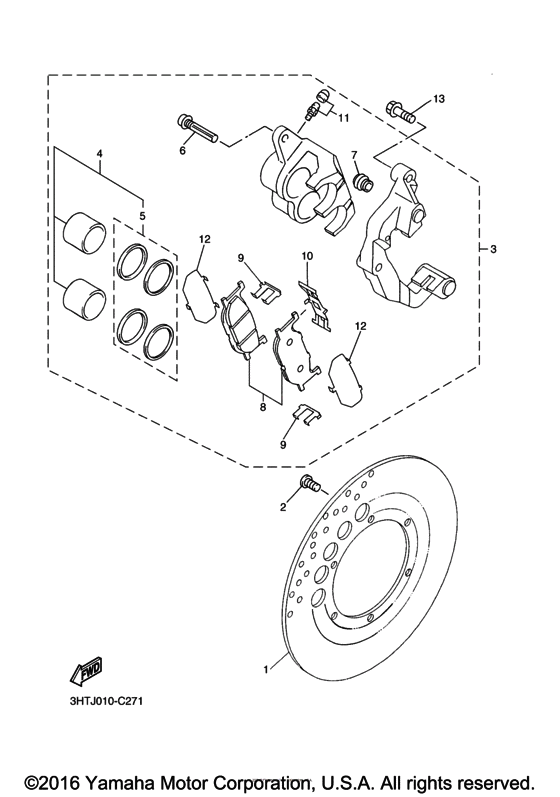 Front brake caliper