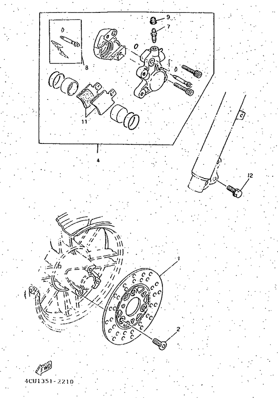 Front brake. caliper