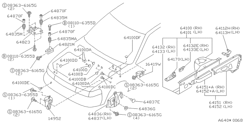 Hood ledge & fitting