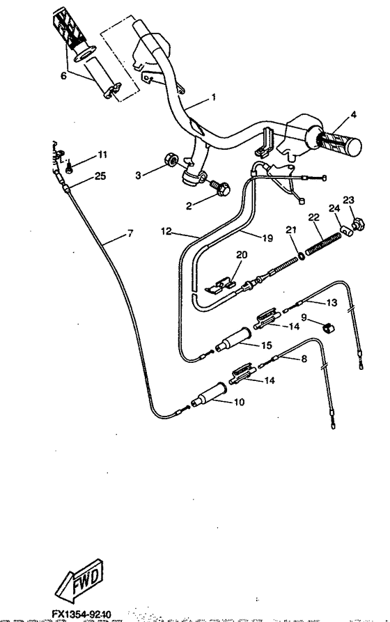 Steering handle & cable
