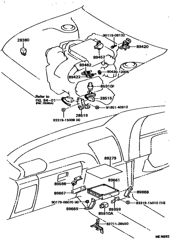 Electronic Fuel Injection System for 1989 - 1991 Toyota CELICA ST185 ...