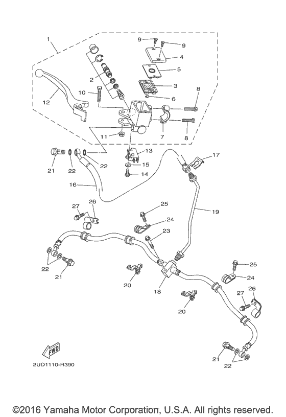Front master cylinder