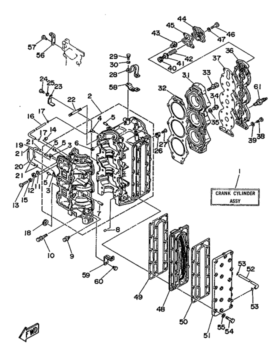 Cylinder. crankcase