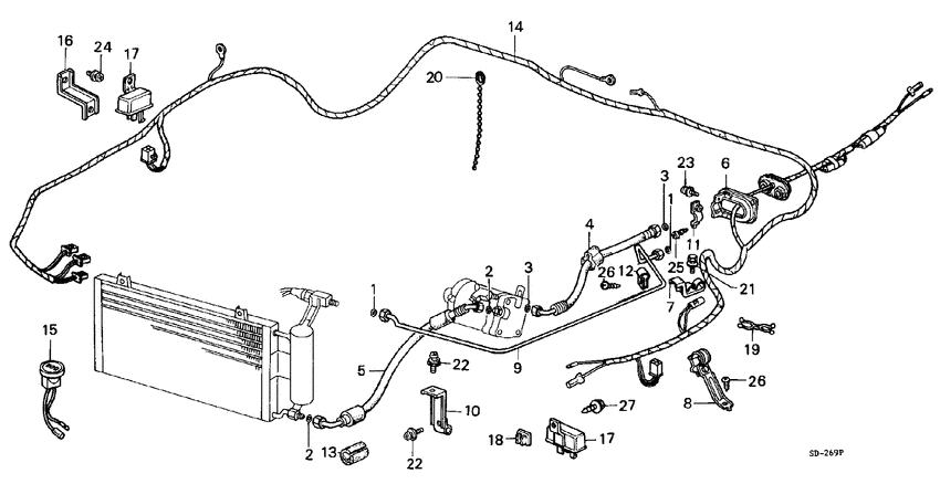 Air conditioner suction/ discharge hoses