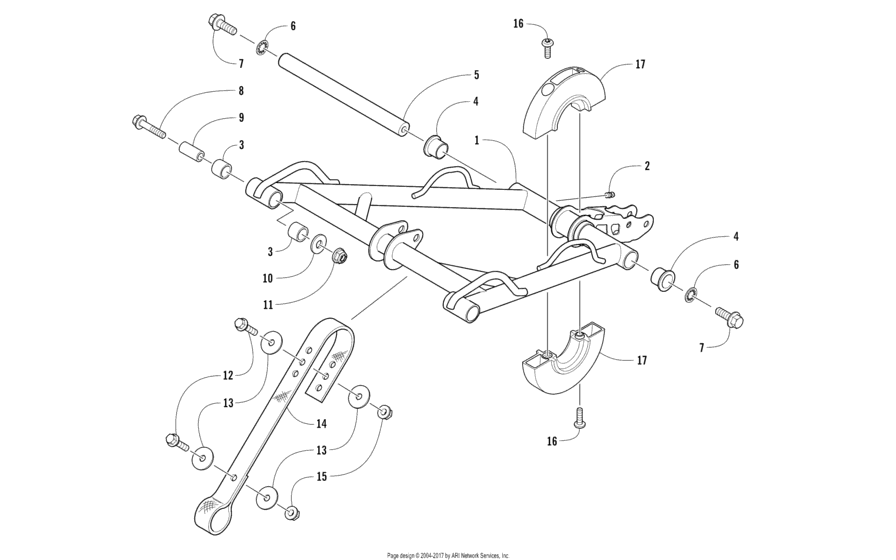 Rear Suspension Front Arm Assembly