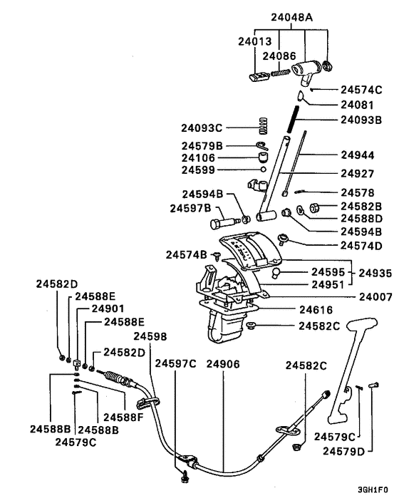 A/t floor shift linkage