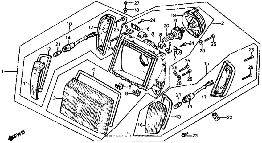 Front combination light