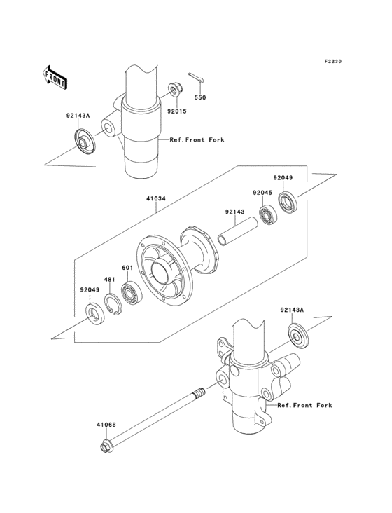 Front hub