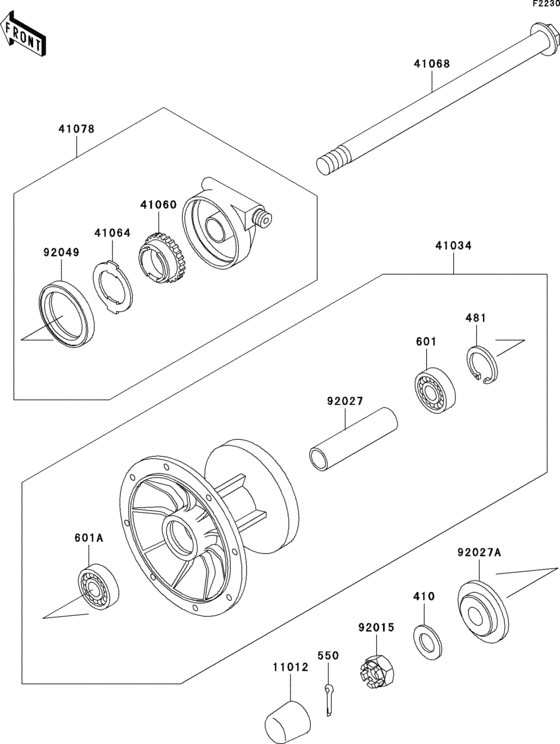 Front hub