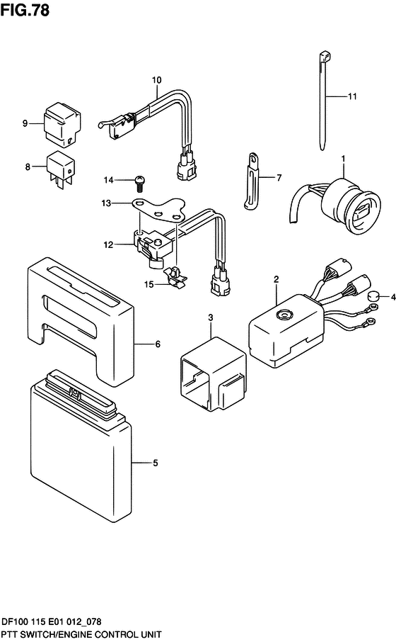 Ptt switch & engine control unit