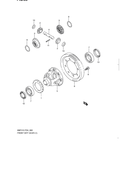 Front diff gear