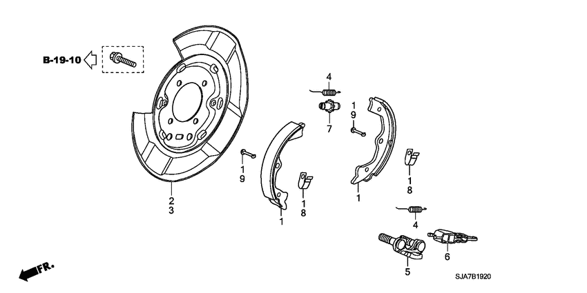 Parking brake shoe